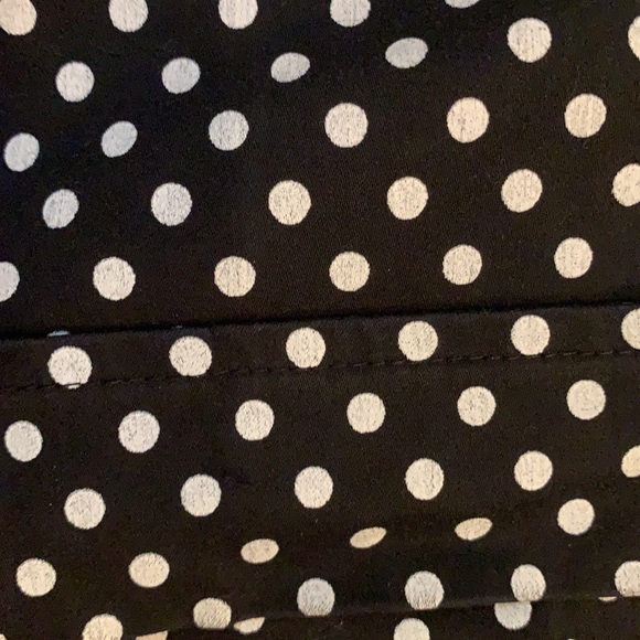 Stretchy Black & White Polka Dot Shorts - Picture 3 of 3